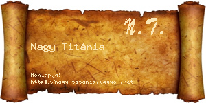 Nagy Titánia névjegykártya